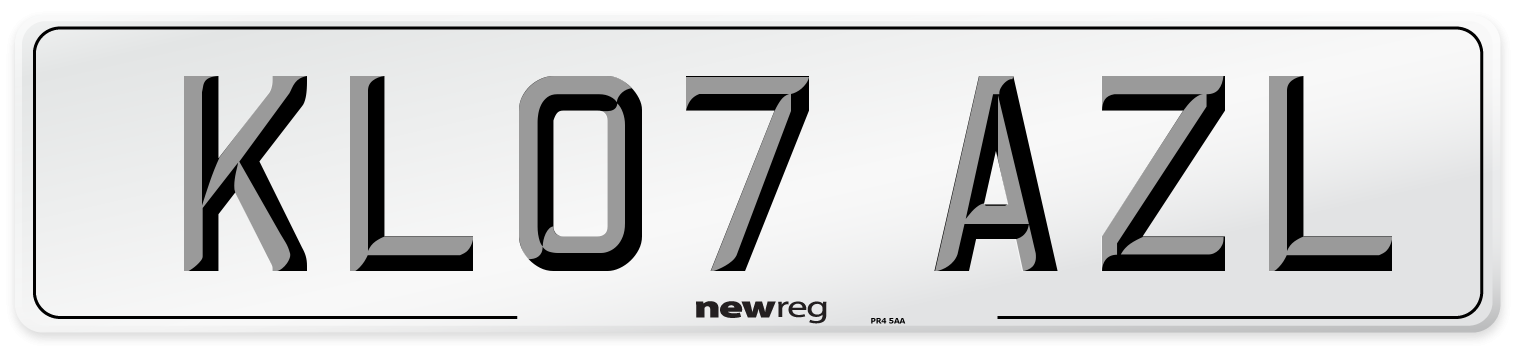 KL07 AZL Number Plate from New Reg